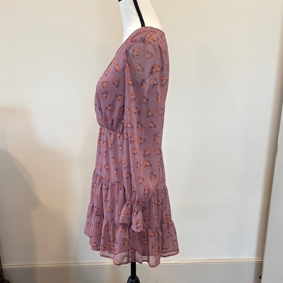 Inspired Hearts Purple Floral Dress Size Small - Picture 9 of 12